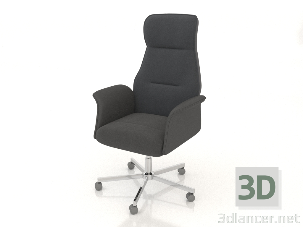 3D Modell Sessel Sheldon (grau-schwarz) - Vorschau