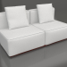 modello 3D Modulo divano, sezione 4 (Rosso vino) - anteprima