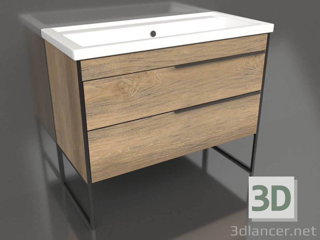 3D modeli Yer dolabı 100 cm (FRG0110DB+FRGN440) - önizleme