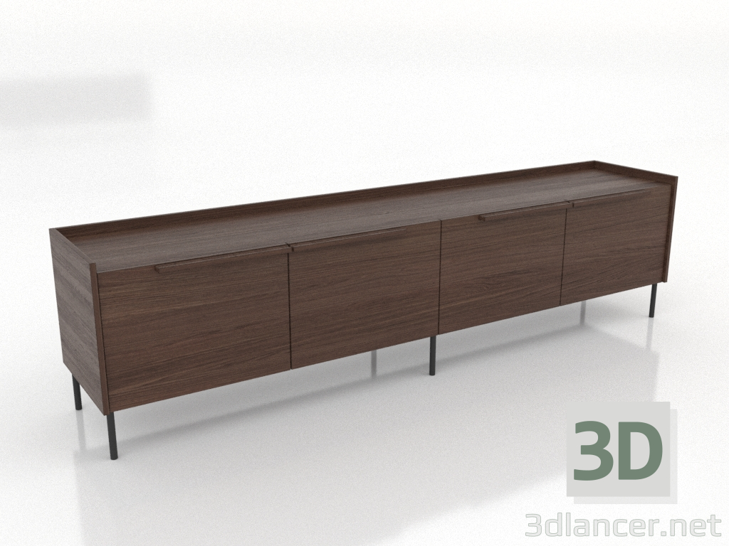 3d model TV stand 1 LARGE 2200 mm (dark walnut) - preview 3d model TV stand 1 LARGE 2200 mm (dark walnut) - preview