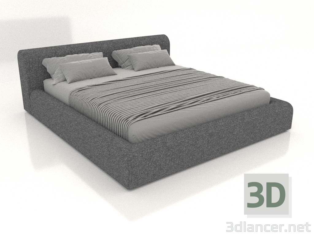 3d model Double bed Chiaro - preview 3d model Double bed Chiaro - preview