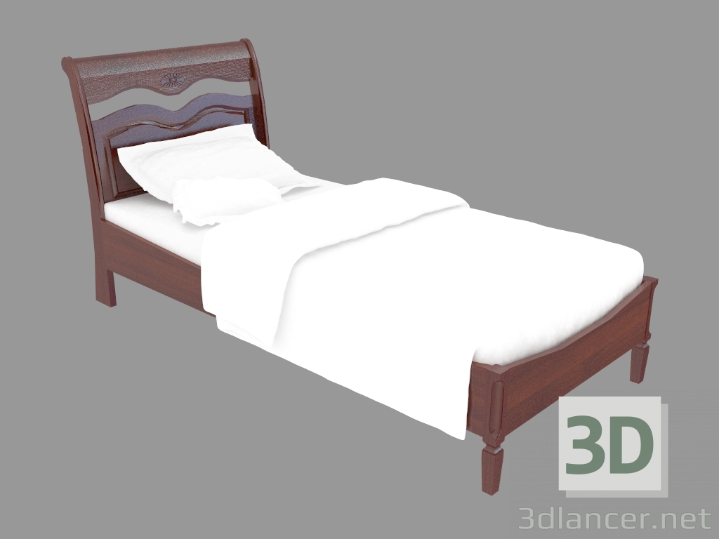 3D Modell Einzelbett im klassischen Stil FS2211 (97x220x106) - Vorschau