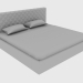 3d model Cama doble HELMUT BED 200 (223x225xh106) - vista previa