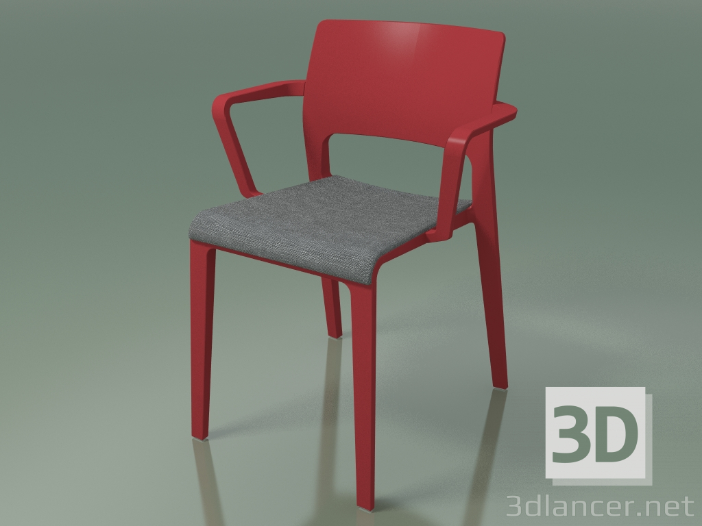 3d модель Стул с подлокотниками и обивкой сидения 3606 (PT00007) – превью
