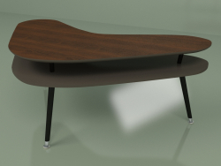Boomerang coffee table (dark brown)