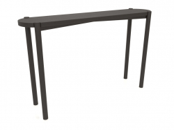 Table console (extrémité droite) (1200x280x754, bois brun foncé)