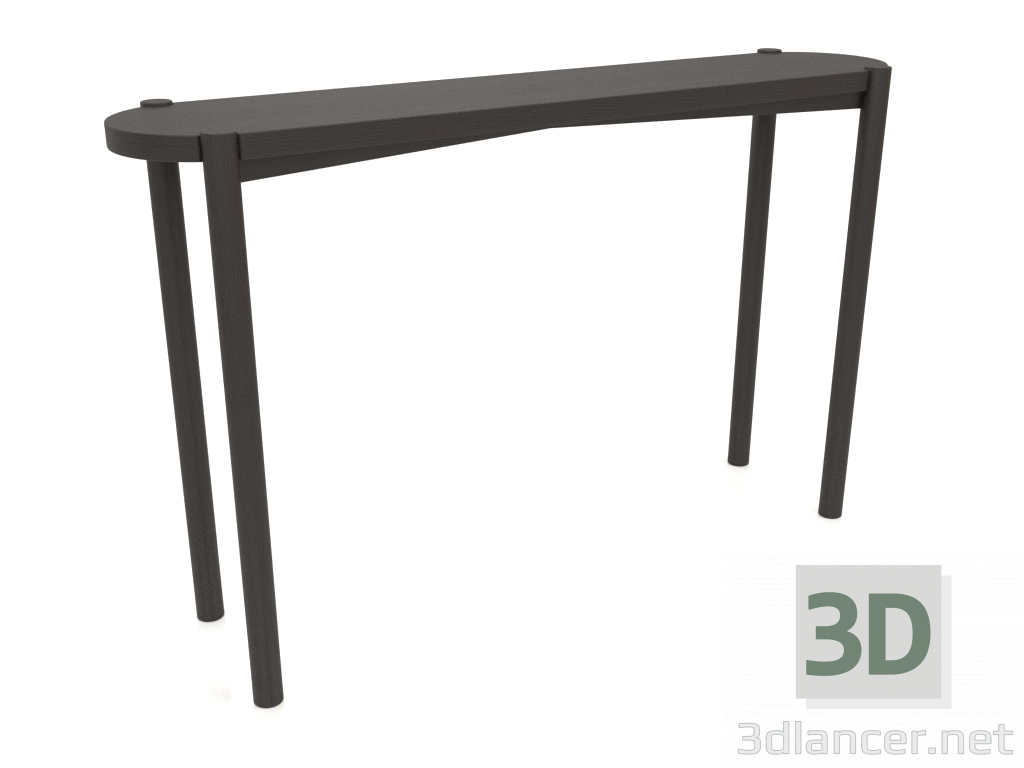 modèle 3D Table console (extrémité droite) (1200x280x754, bois brun foncé) - preview