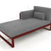 3D Modell Modulares Sofa, Abschnitt 2 links, hohe Rückenlehne (Weinrot) - Vorschau