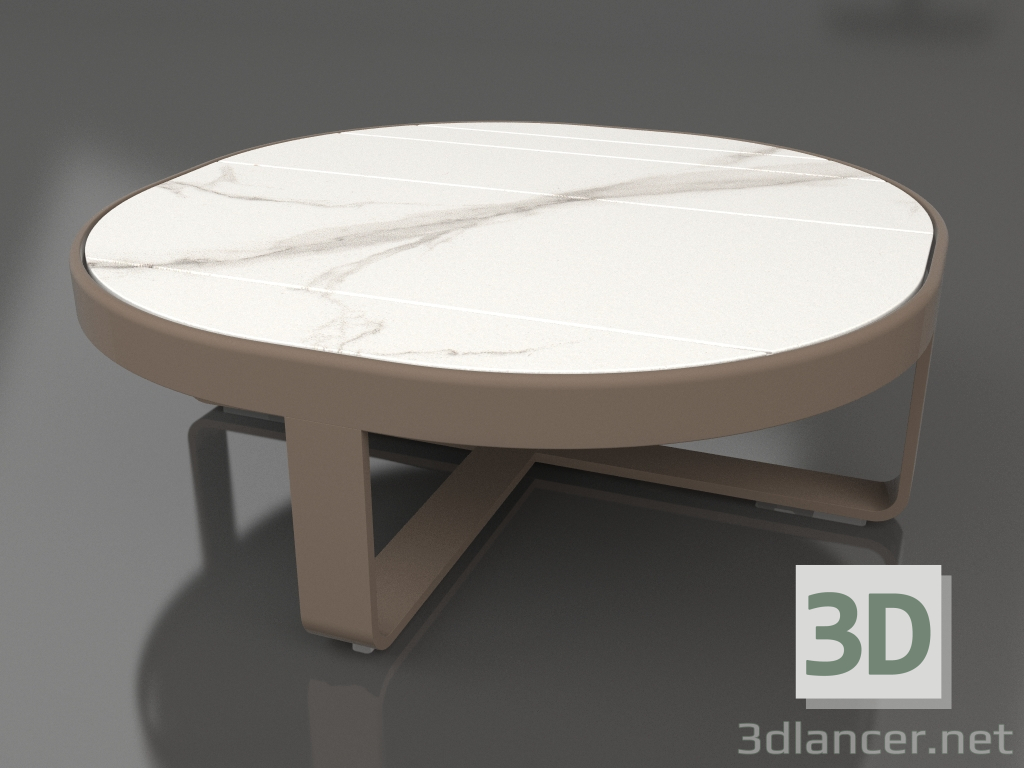 3d модель Кавовий столик круглий Ø90 (DEKTON Aura, Bronze) – превью