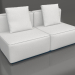 3d model Sofa module, section 4 (Grey blue) - preview