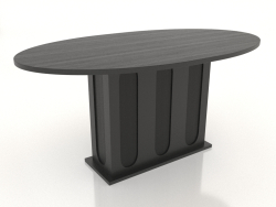 Dining table OVAL 1600x900 mm (black RAL 9005)