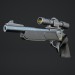 3d A gun with telescopic sight. Zone II with an optical sight. model buy - render