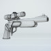 3d Пистолет с оптическим прицелом. Pistol with an optical sight. модель купить - ракурс