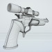 3D Teleskopik görme ile bir silah. Bölge II bir optik görme ile. modeli satın - render