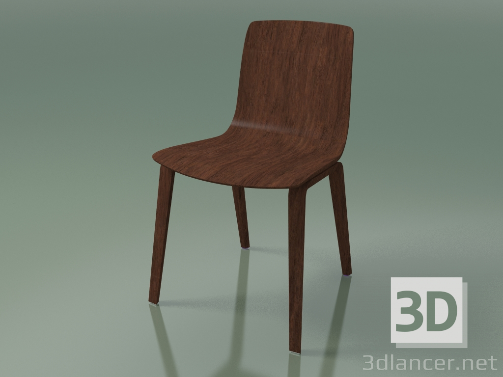 3d model Chair 3910 (4 wooden legs, walnut) - preview