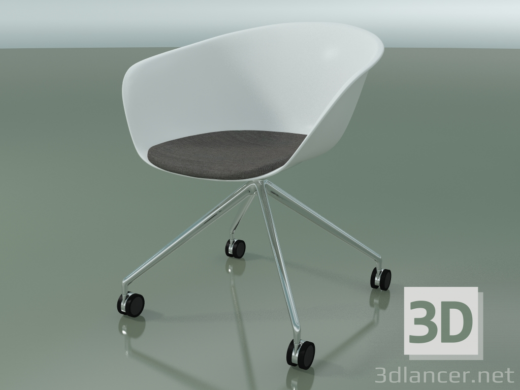 Modelo 3d Cadeira 4227 (4 rodízios, com almofada de assento, PP0001) - preview