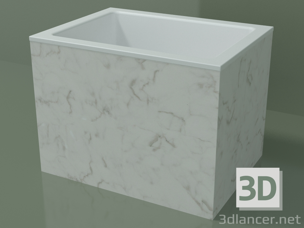 modello 3D Lavabo da appoggio (01R122101, Carrara M01, L 48, P 36, H 36 cm) - anteprima