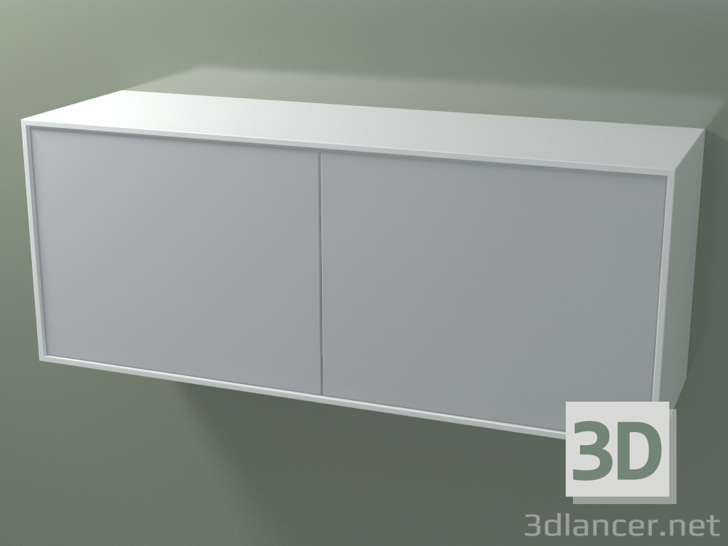 3D Modell Doppelbox (8AUEBA03, Gletscherweiß C01, HPL P03, L 120, P 36, H 48 cm) - Vorschau