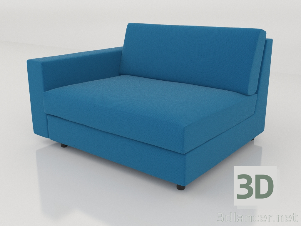 3d model Sofa module 103 single with an armrest on the left - preview