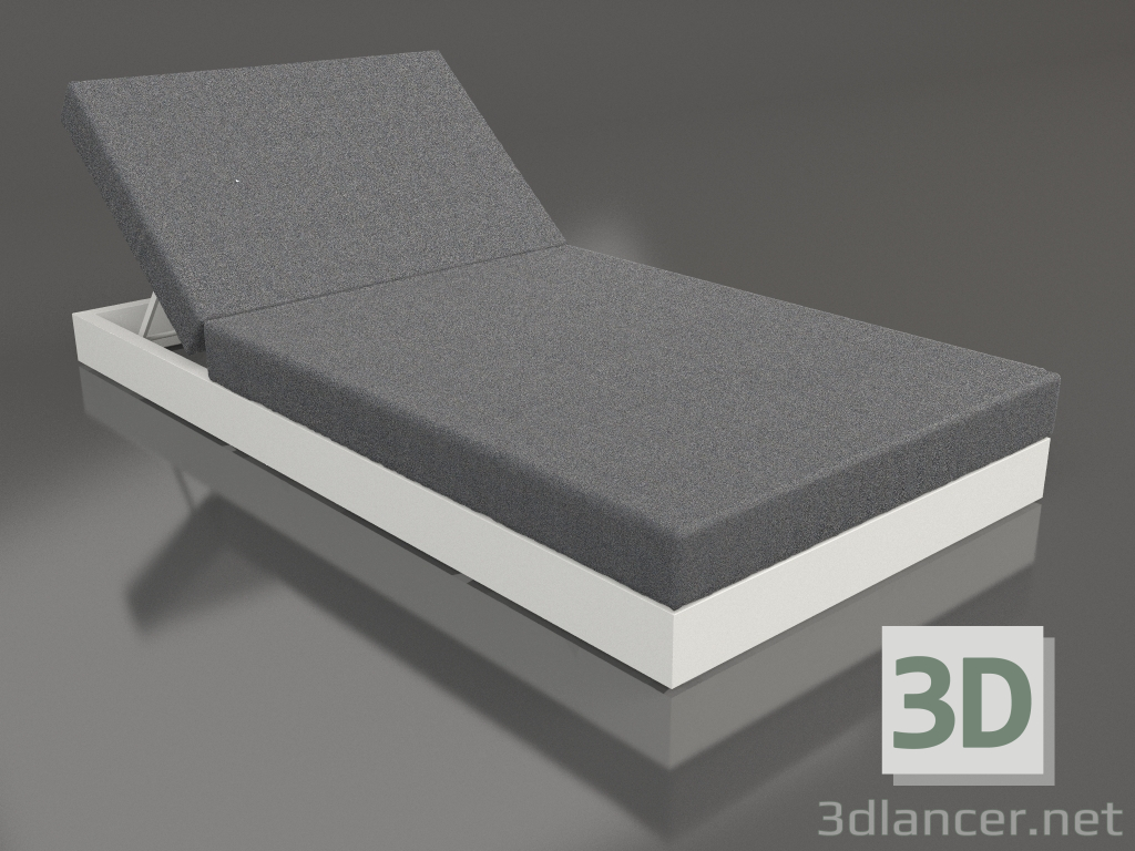 3D Modell Bett mit Rückenlehne 100 (Achatgrau) - Vorschau