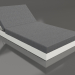 3D modeli Sırtlı Yatak 100 (Akik Gri) - önizleme