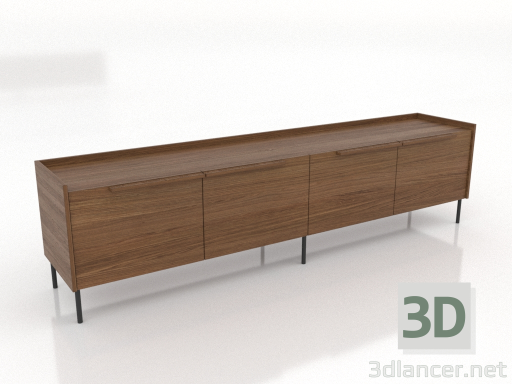 3d model TV stand 1 LARGE 2200 mm (light walnut) - preview 3d model TV stand 1 LARGE 2200 mm (light walnut) - preview