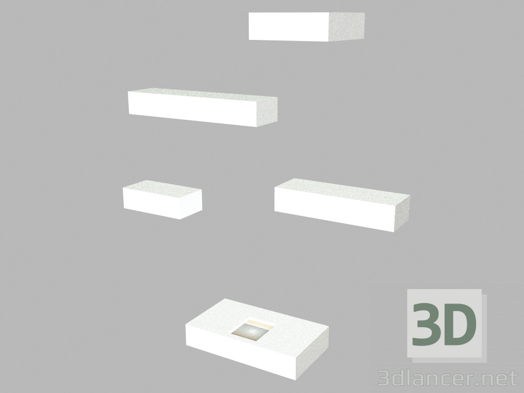 3d model Wall-mounted luminaire 7753 - preview