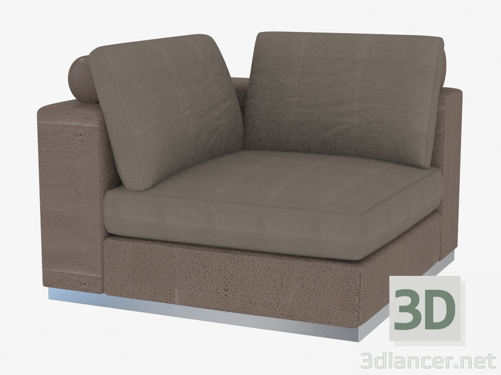 modello 3D Elemento divano ad angolo Miami - anteprima