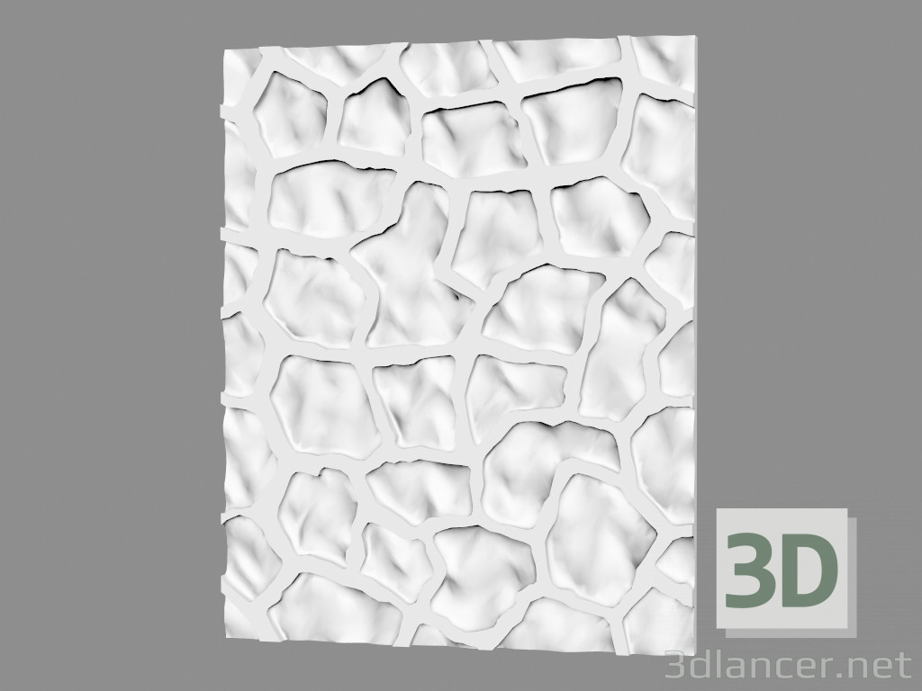Modelo 3d Painel de parede de gesso (artigo 101) - preview