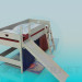 3D modeli Bebek yatağı ile slayt - önizleme