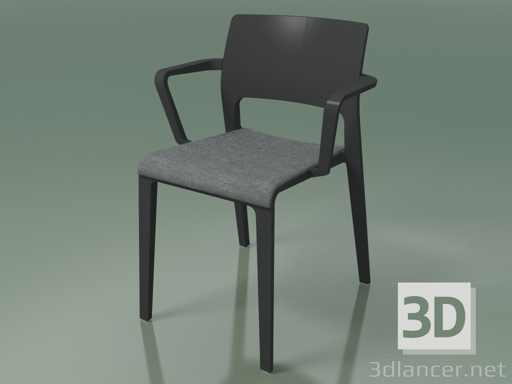 modello 3D Sedia con braccioli e tappezzeria 3606 (PT00005) - anteprima