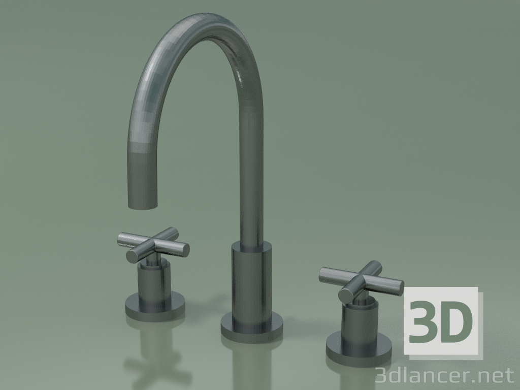 3d model Mixer with two handles and three mounting holes (20 713 892-990010) - preview