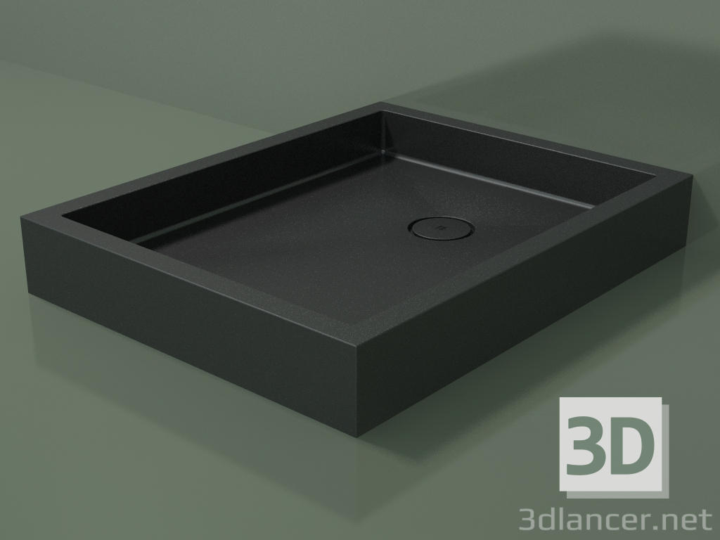 modello 3D Piatto doccia Alto (30UA0147, Deep Nocturne C38, 80x100 cm) - anteprima