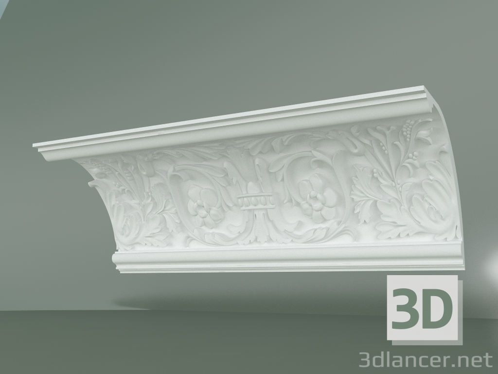 modèle 3D Corniche de plâtre préfabriquée KM005-2 - preview