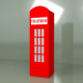 3D modeli Tek kapılı gardırop Telefon kulübesi - önizleme