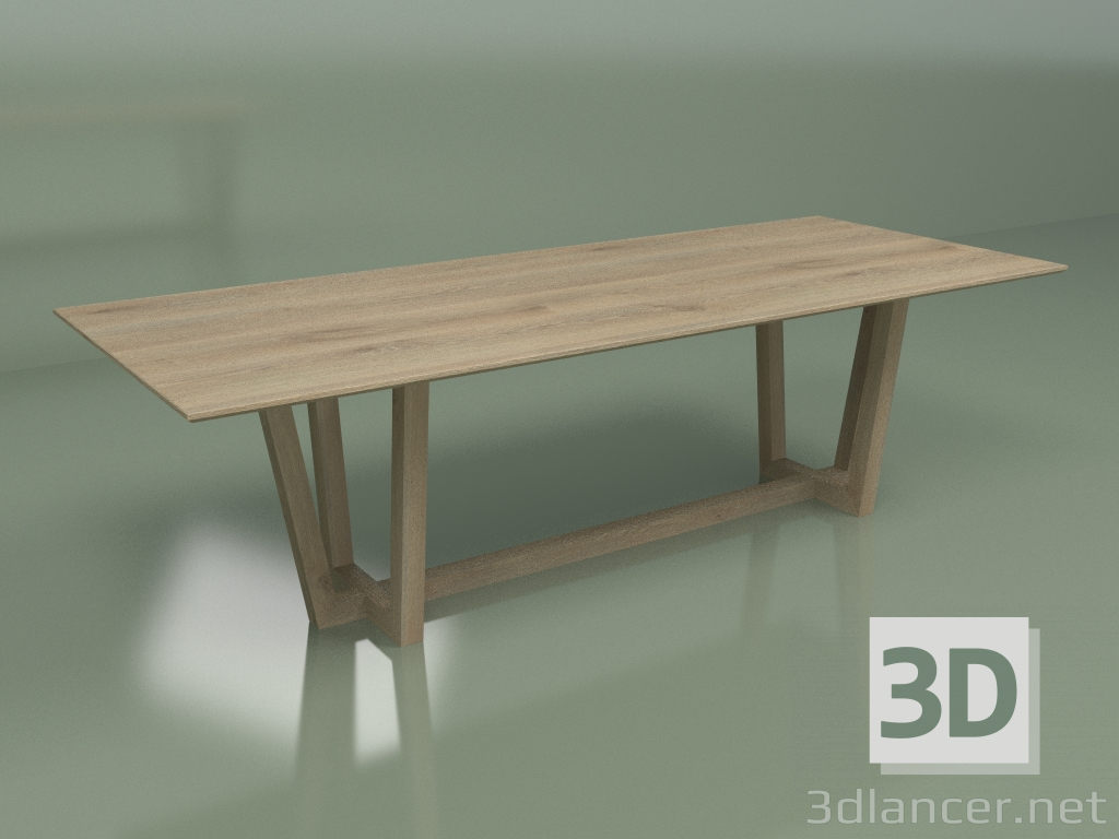 Modelo 3d Mesa de jantar em carvalho KARKAS - preview