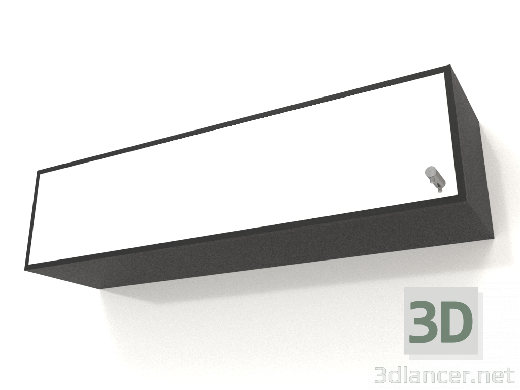 3d model Mirror with drawer ZL 09 (800x200x200, wood black) - preview