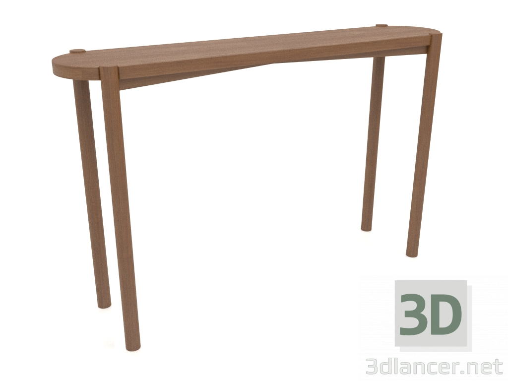 3 डी मॉडल कंसोल टेबल (सीधा अंत) (1200x280x754, लकड़ी की भूरी रोशनी) - पूर्वावलोकन