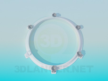 3d model The plaster ceiling decoration - preview 3d model The plaster ceiling decoration - preview