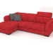 3d model Kelly sofa with ottoman (Brunei 23) - preview