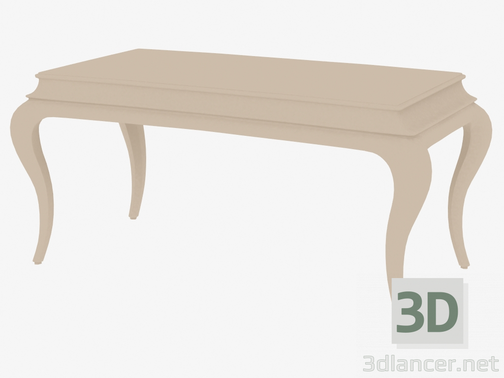 modello 3D Scrittoio da scrivania con gambe laccate - anteprima