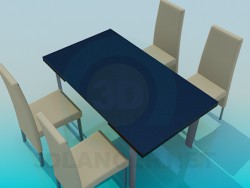 Set di tavolo e sedie