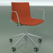 3D modeli Sandalye 0335 (5 tekerlekli, kolçaklı, LU1, ön kaplamalı, tik görünümlü) - önizleme