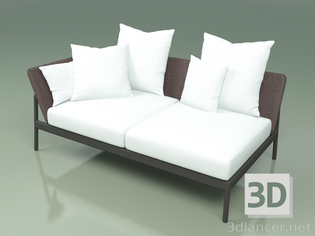 Modelo 3d Módulo de sofá à direita 004 (Metal Smoke, Batyline Brown) - preview