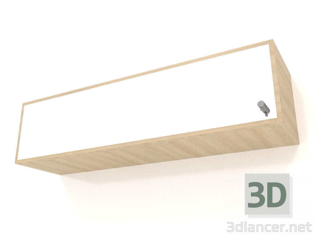 modello 3D Specchio con cassetto ZL 09 (800x200x200, legno bianco) - anteprima