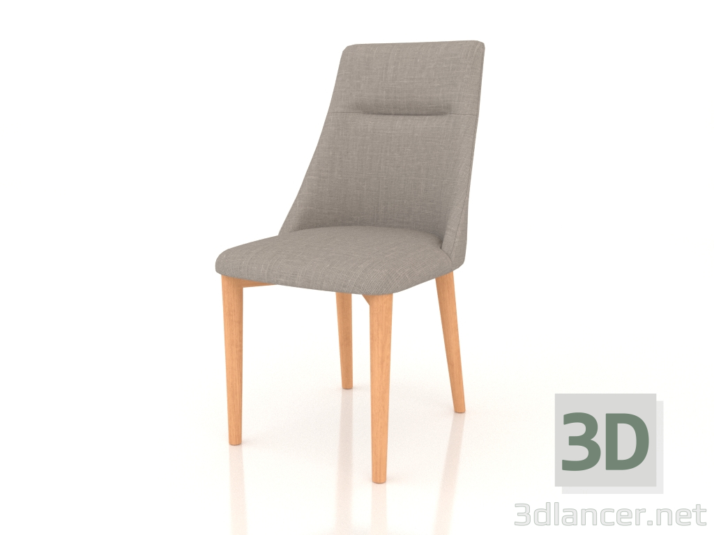 modèle 3D Chaise Elwin (gris-frêne) - preview