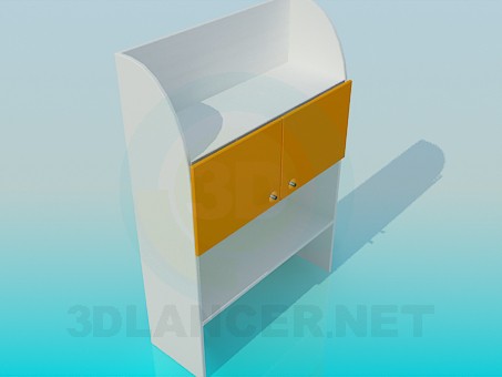 3d model Cupboard with shelves - preview 3d model Cupboard with shelves - preview