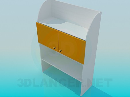 3d model Cupboard with shelves - preview 3d model Cupboard with shelves - preview