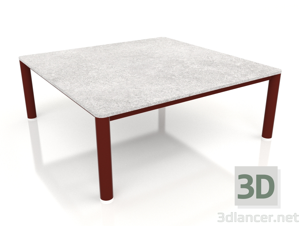 modello 3D Tavolino 94×94 (Rosso vino, DEKTON Kreta) - anteprima
