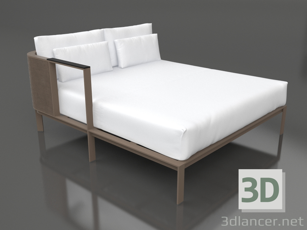 modèle 3D Module canapé XL, section 2 droite (Bronze) - preview